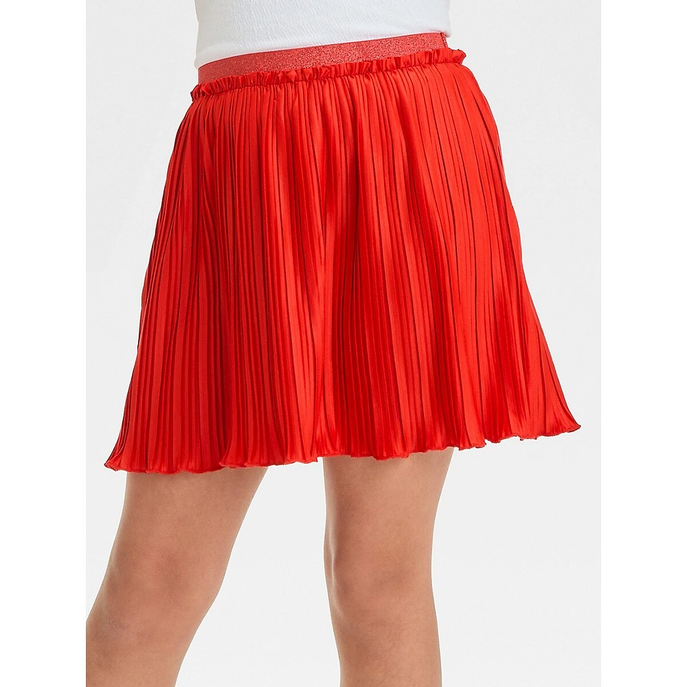 Girl's Pleated Mini Skirt