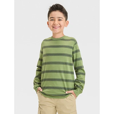 Boy's Long-Sleeve Striped T-Shirt
