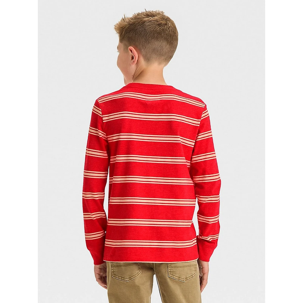 Boy's Long-Sleeve Striped T-Shirt