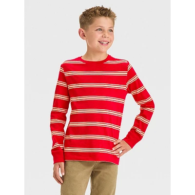 Boy's Long-Sleeve Striped T-Shirt