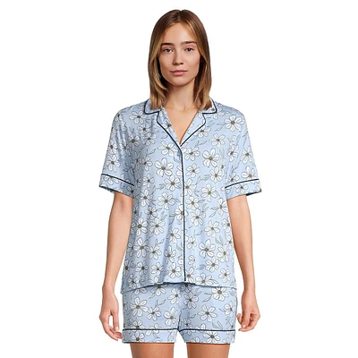 2-Piece Short-Sleeve Shirt & Boxers Pyjama Set