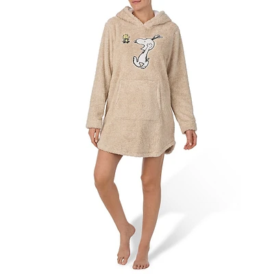 Snoopy & Woodstock Plush Long-Sleeve Tunic Hoodie