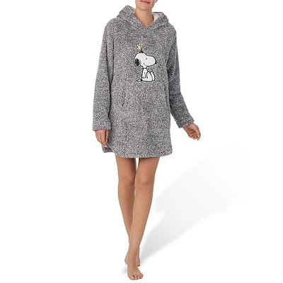 Snoopy & Woodstock Plush Long-Sleeve Tunic Hoodie