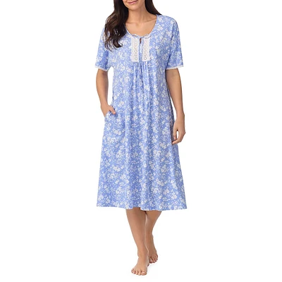 Floral & Eyelet Lace Caftan