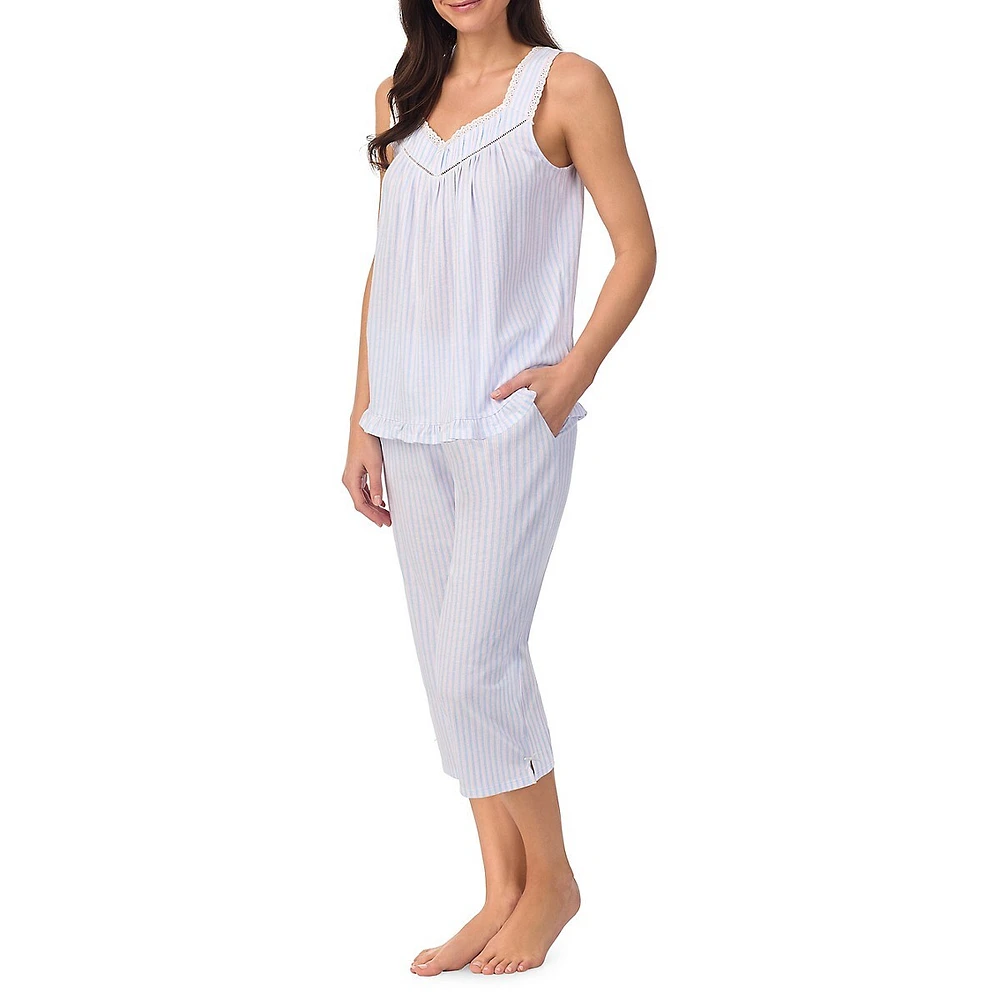 2-Piece Sleeveless Top & Capri Pyjama Set