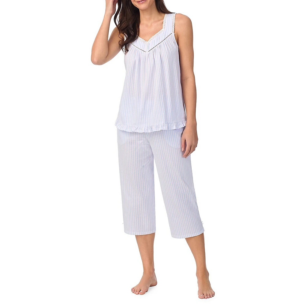 2-Piece Sleeveless Top & Capri Pyjama Set