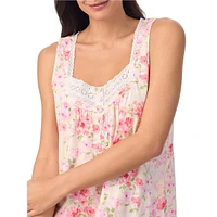 Printed Sleeveless Long Nightgown