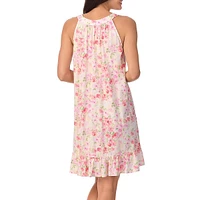 Printed Sleeveless Short Chemise