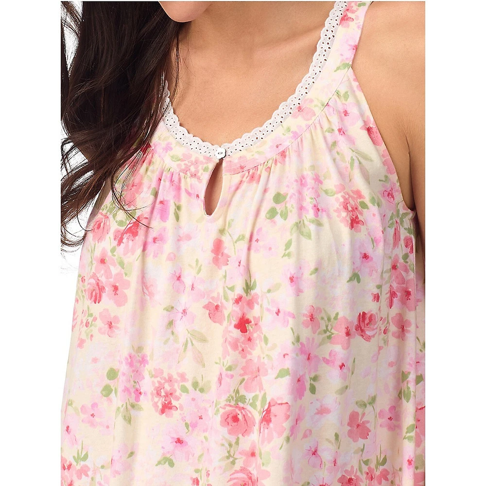 Printed Sleeveless Short Chemise