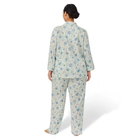 Plus 2-Piece Floral Jersey Pyjama Set