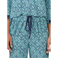 Printed 2-Piece Henley Top & Pants Pyjama Set