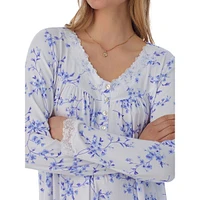 Soft Knit Lace-Trim Nightgown