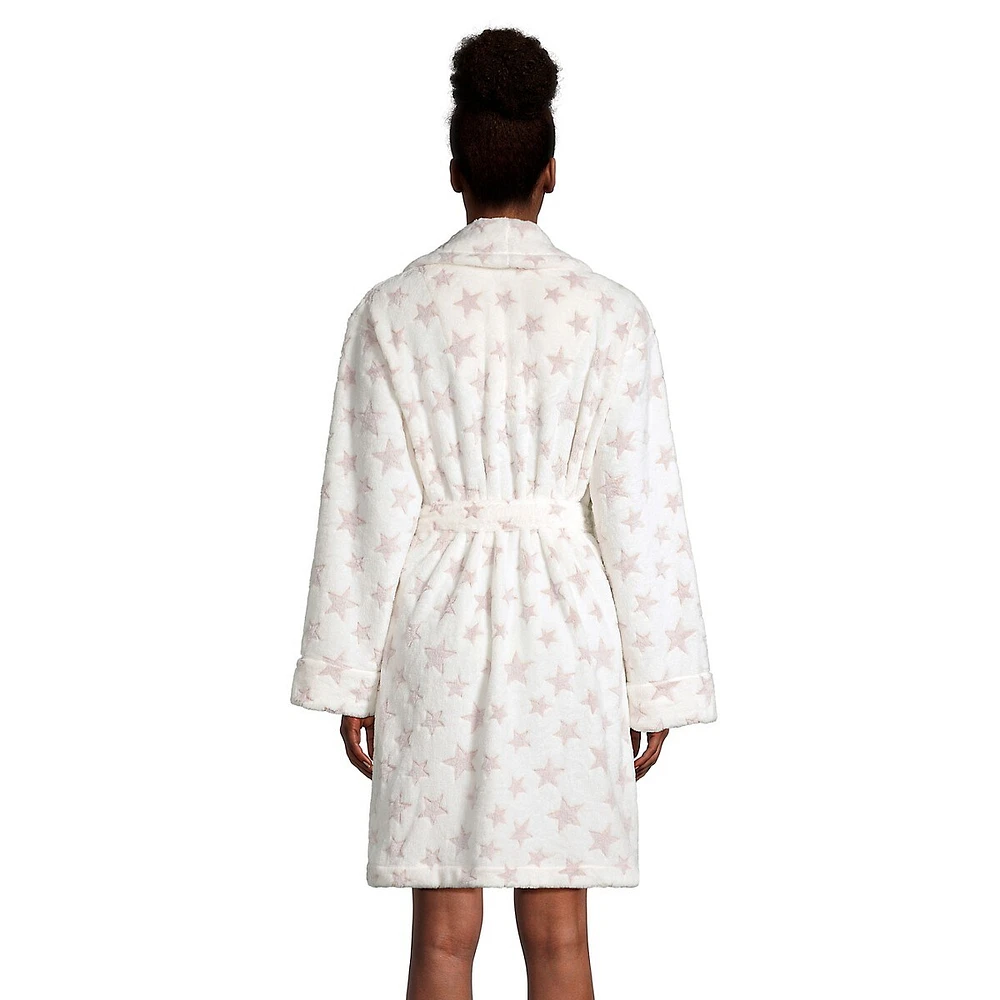 Patterned Jacquard Chenille Wrap Robe