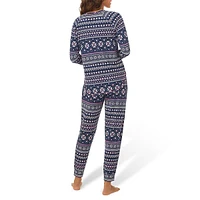 Printed 2-Piece Long-Sleeve Top & Jogger Pyjama Set