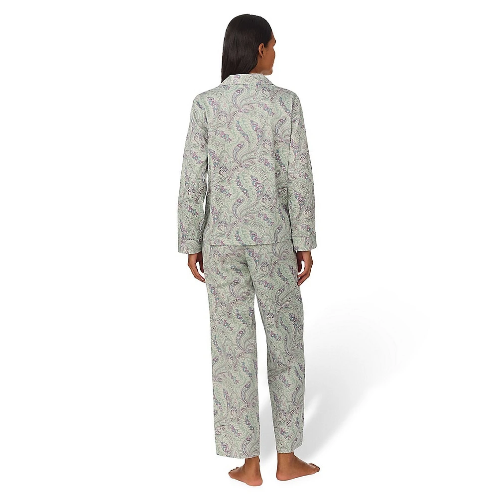 2-Piece Paisley Sateen Pyjama Set