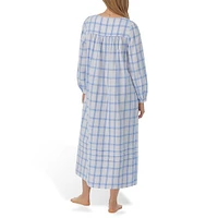 Printed Flannel Long-Sleeve Long Ballet Nightgown