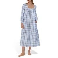 Printed Flannel Long-Sleeve Long Ballet Nightgown