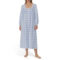 Printed Flannel Long-Sleeve Long Ballet Nightgown