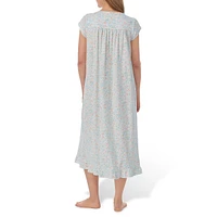 Floral Jersey Long Nightgown