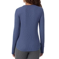 Waffle-Knit Thermal Long-Sleeve Top