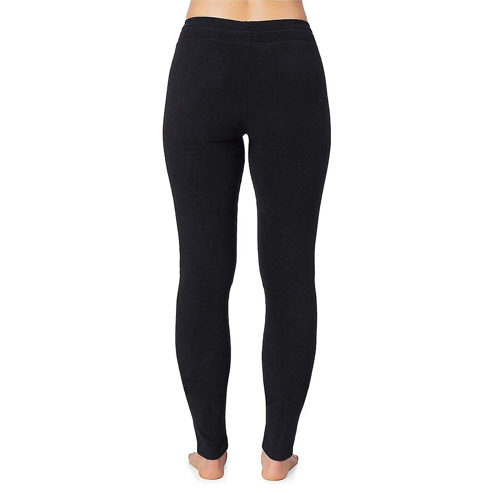 Hidden-Drawstring Fleece Leggings