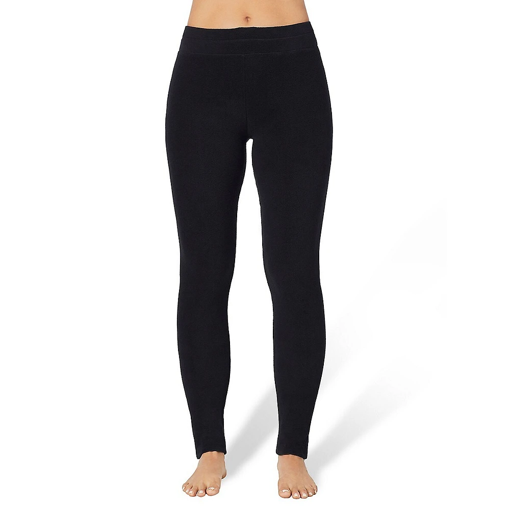 Hidden-Drawstring Fleece Leggings