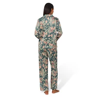 2-Piece Floral Satin Pyjama Set