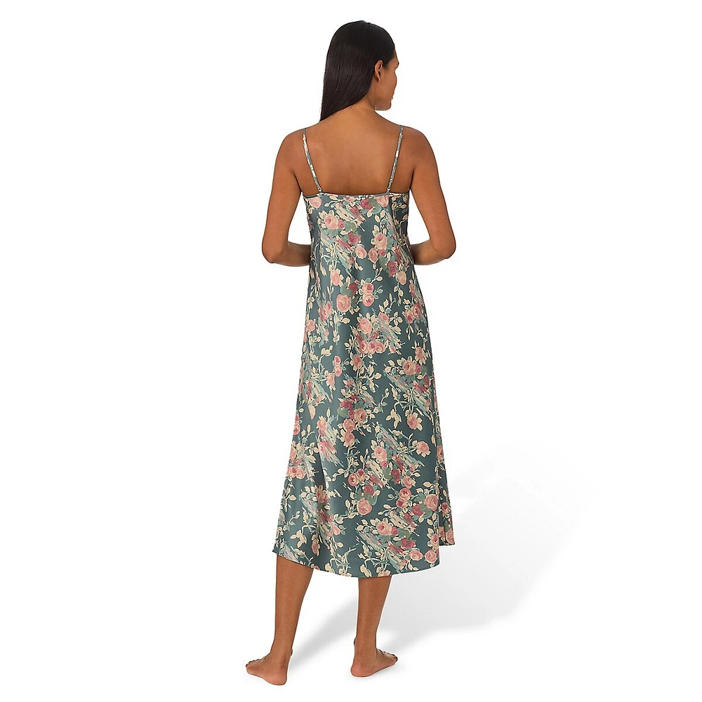 Floral Satin Ballet Nightgown