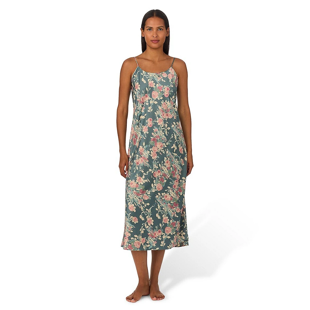 Floral Satin Ballet Nightgown