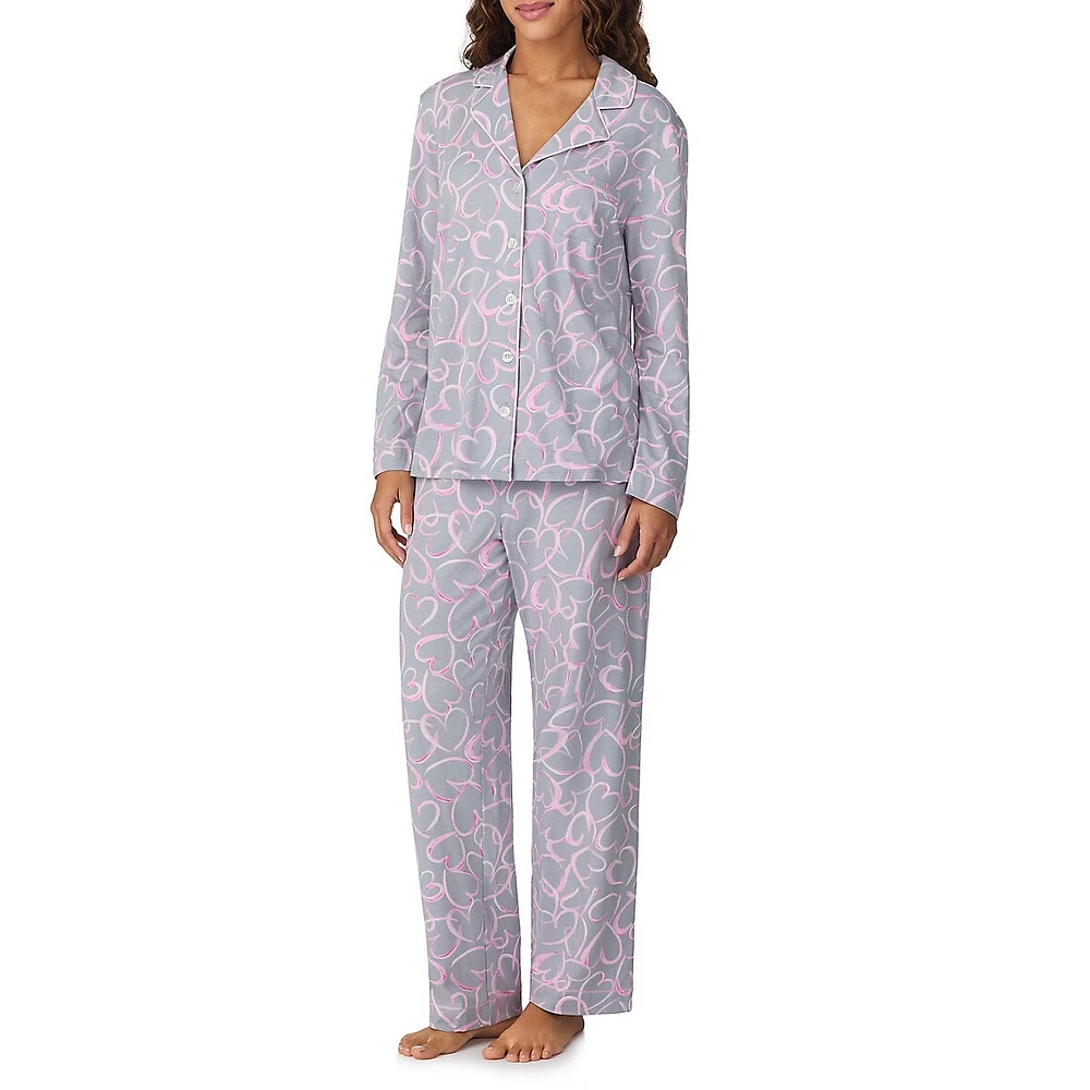 Ensemble pyjama 2 pièces haut et pantalon imprimé