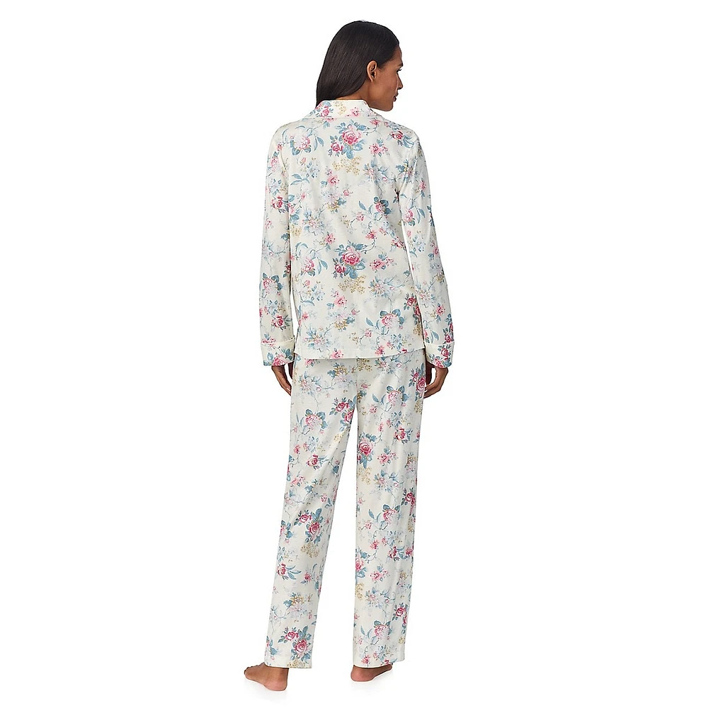 Floral Jersey-Knit Classic 2-Piece Pyjama Set