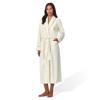 Shawl-Collar Midi Wrap Robe