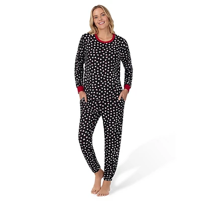 Ensemble pyjama 2 pièces avec haut à manches longues et pantalon de jogging