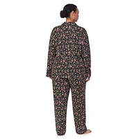 Plus Classic 2-Piece Dark Floral Pyjama Set