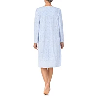 Long-Sleeve Smocked Ballet Nightgown