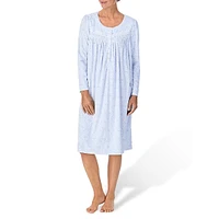 Long-Sleeve Smocked Ballet Nightgown