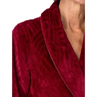 Shawl-Collar Plush Wrap Robe