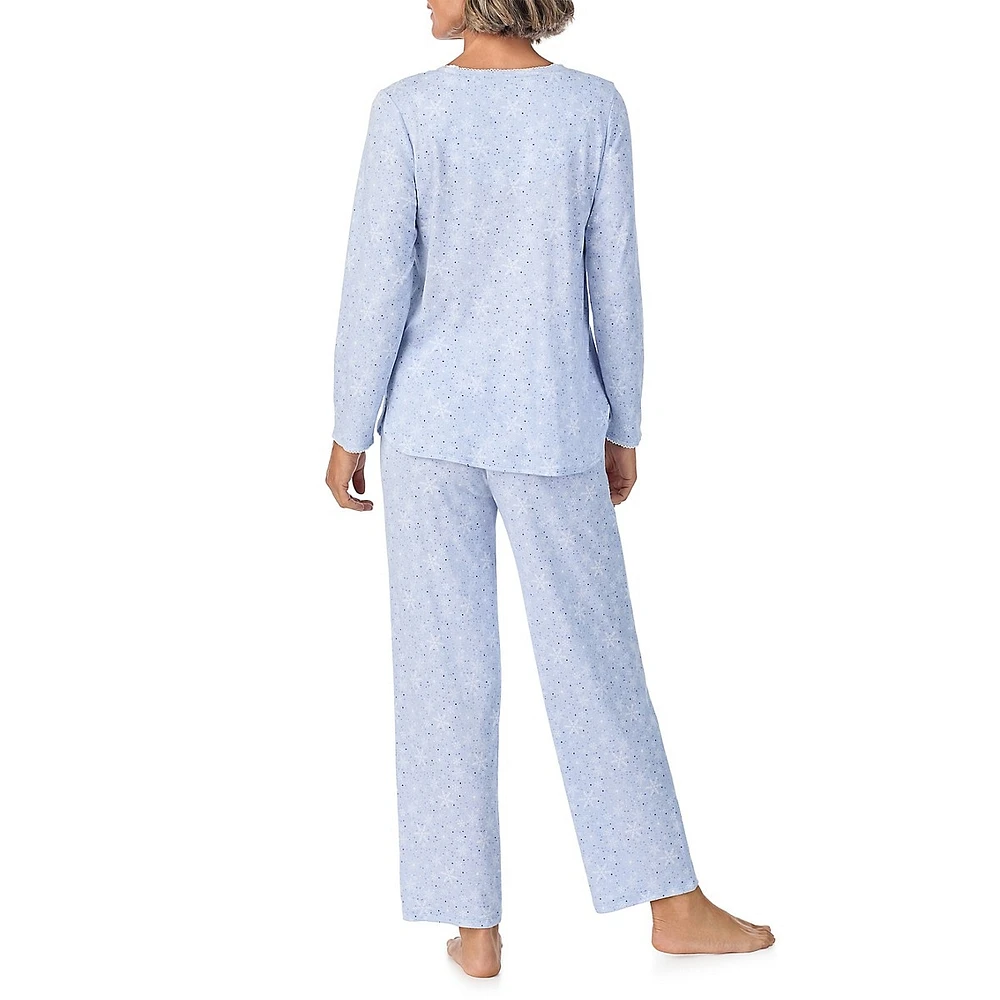 2-Piece Scoopneck Long-Sleeve Pyjama Set