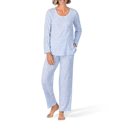 2-Piece Scoopneck Long-Sleeve Pyjama Set