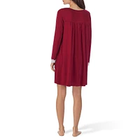 Soft Knit Lace-Trim Short Nightgown