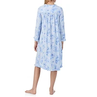 Long-Sleeve Floral Waltz Nightgown