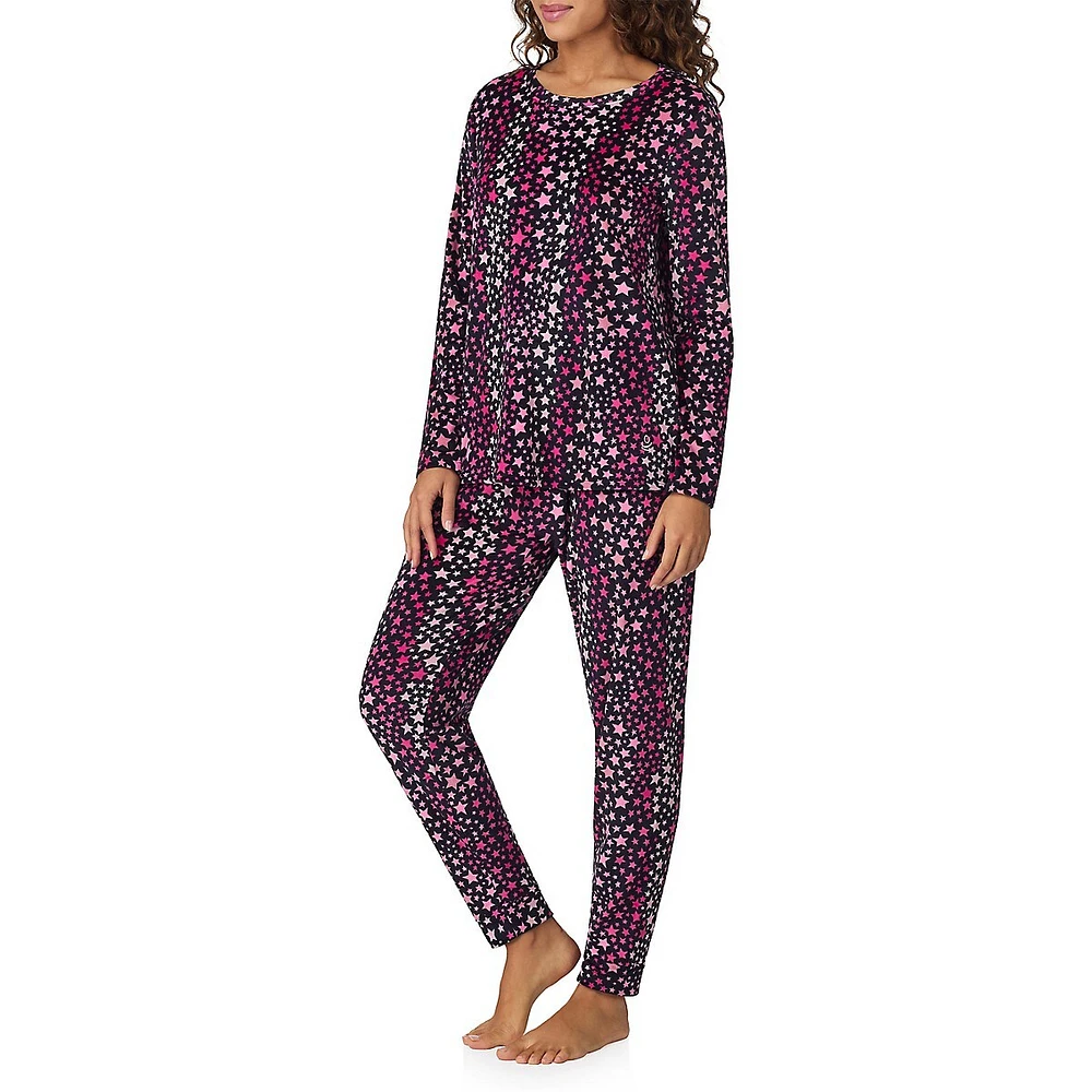 2-Piece Printed Silky Velour Jogger Pyjama Set