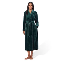 Plush Shawl-Collar Wrap Robe