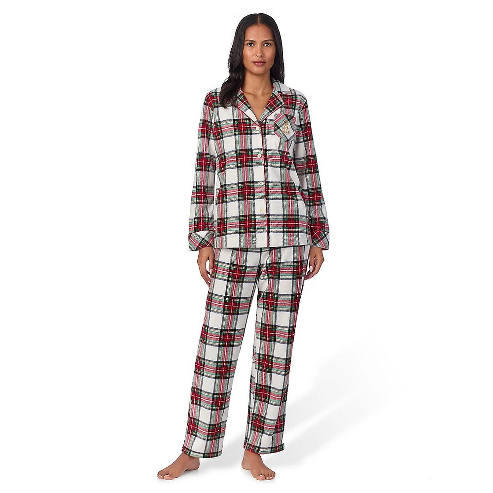 Classic 2-Piece Print Fleece Pyjama Set