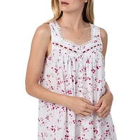 Floral Lawn Sleeveless Ballet Nightgown