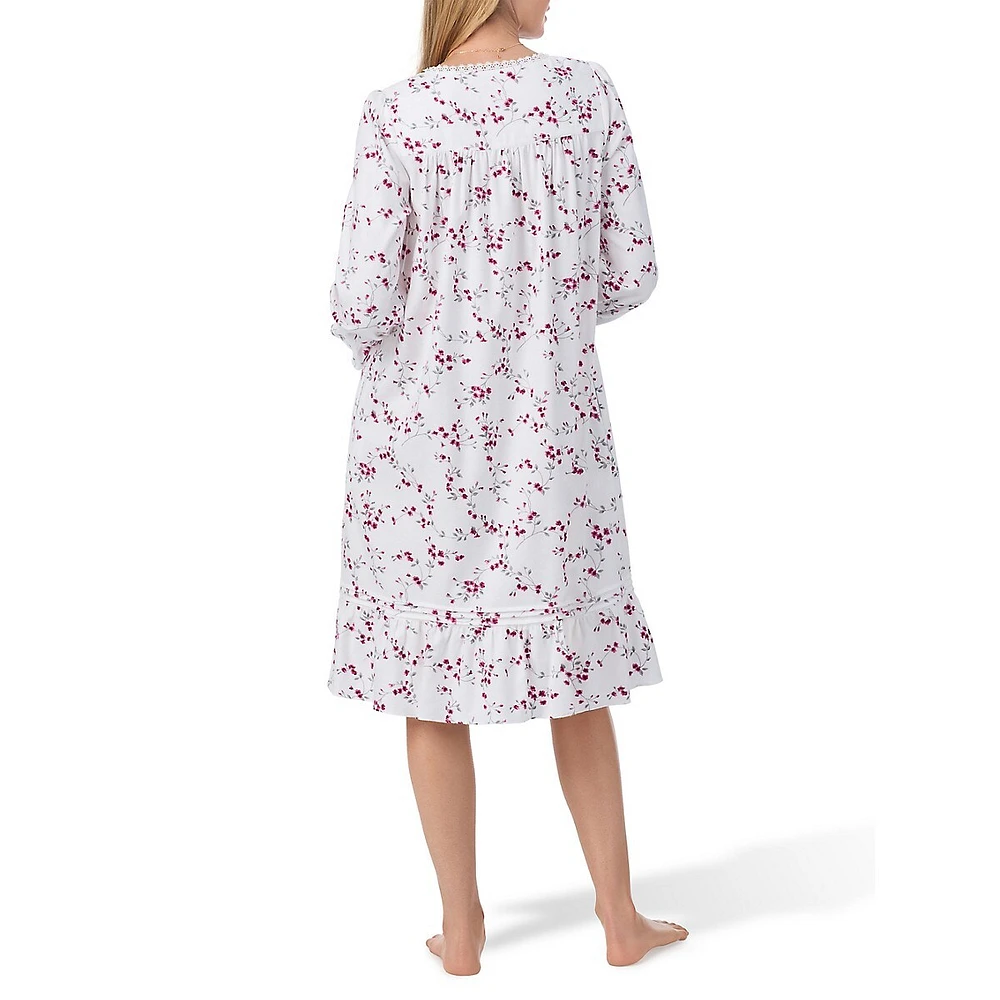 Floral Flannel Waltz Nightgown