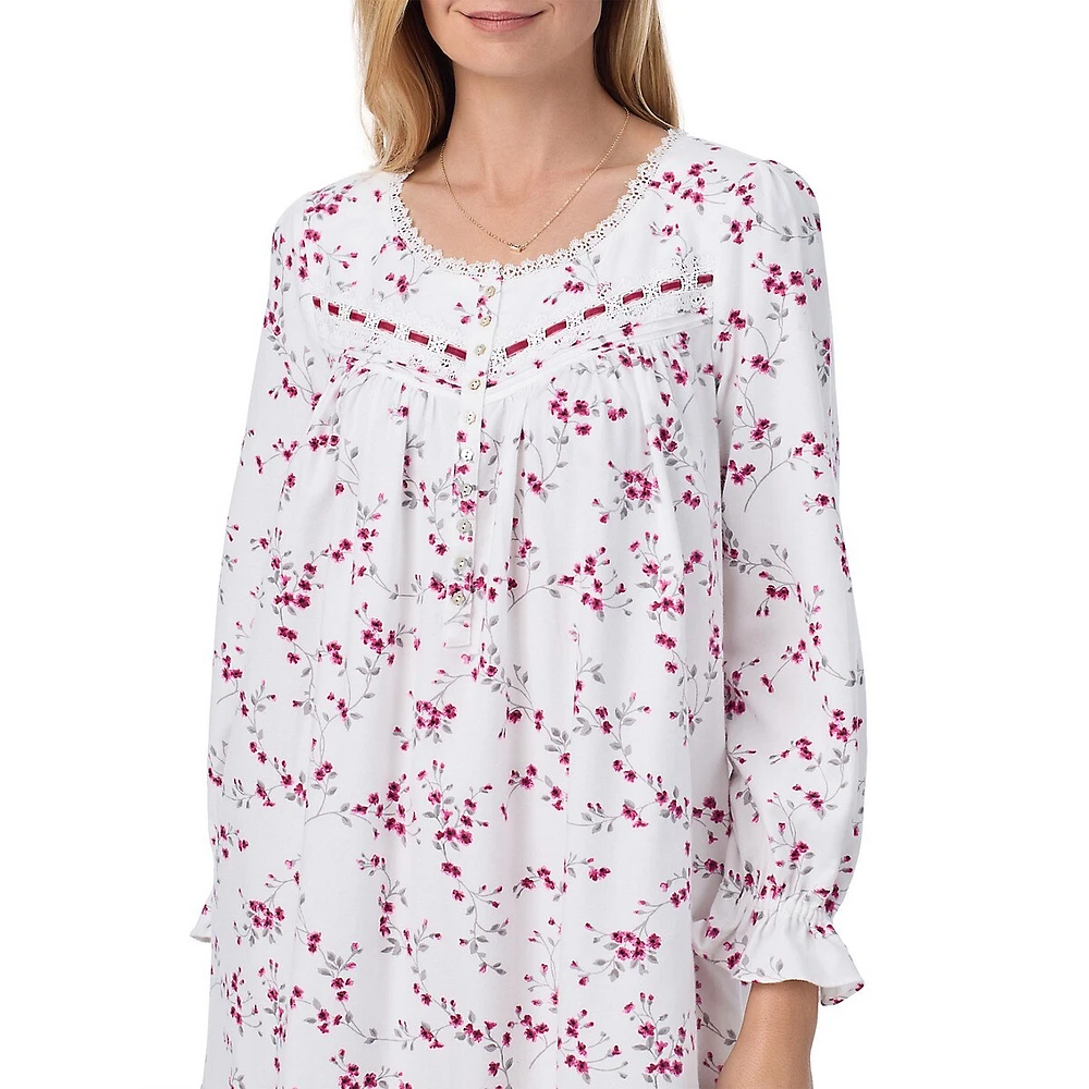 Floral Flannel Waltz Nightgown