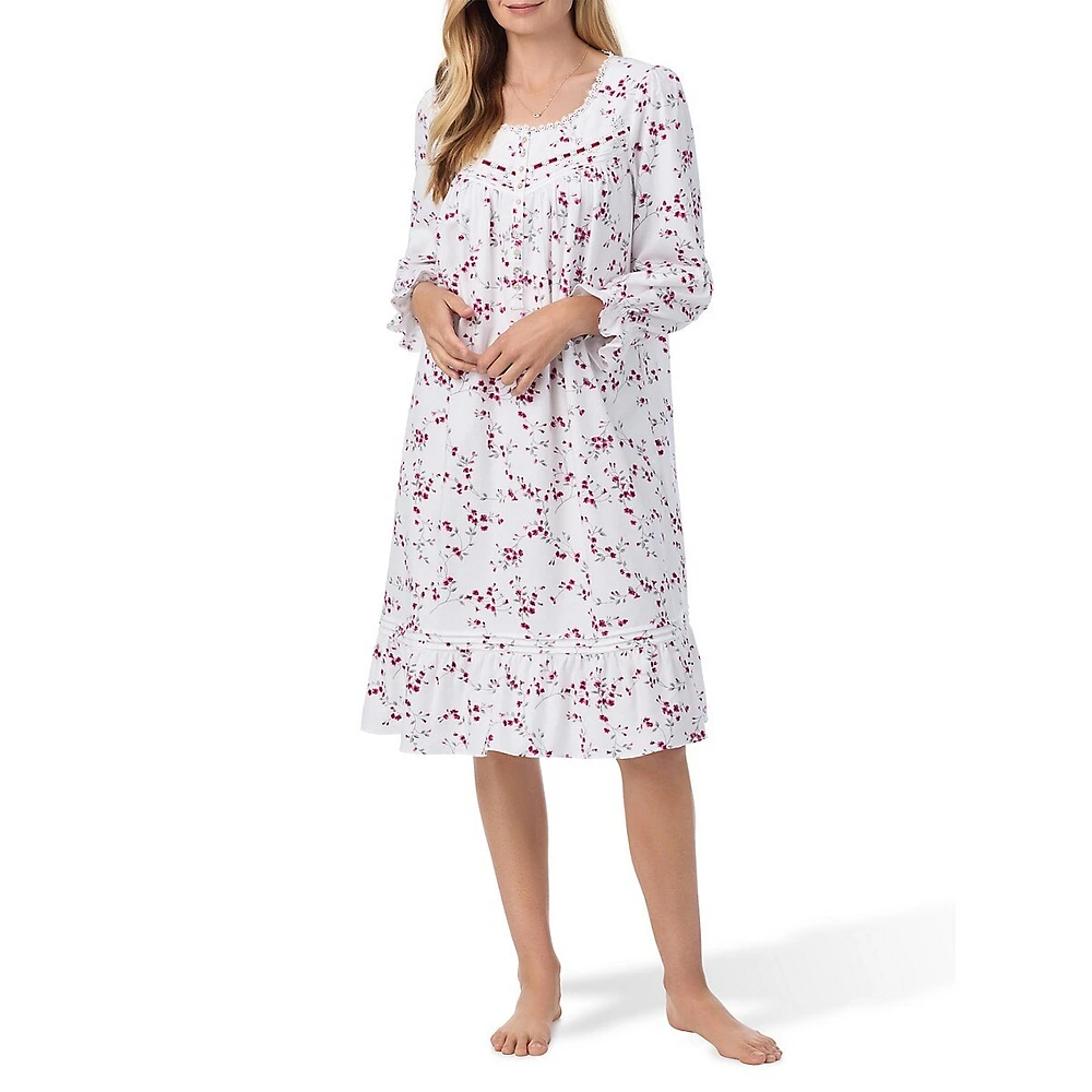 Floral Flannel Waltz Nightgown