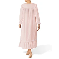 Embroidered Cotton Flannel Ballet Nightgown