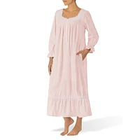 Embroidered Cotton Flannel Ballet Nightgown